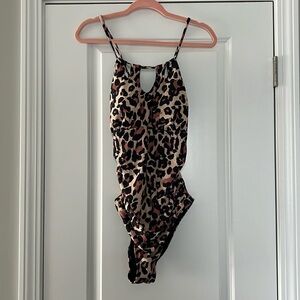 Animal print one piece swimsuit